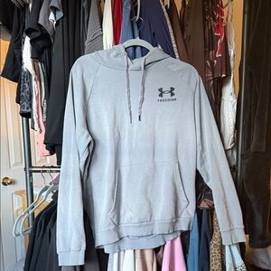 Under Armour Light Gray Men’s Freedom Pullover Hoodie